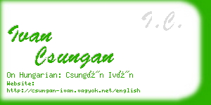 ivan csungan business card